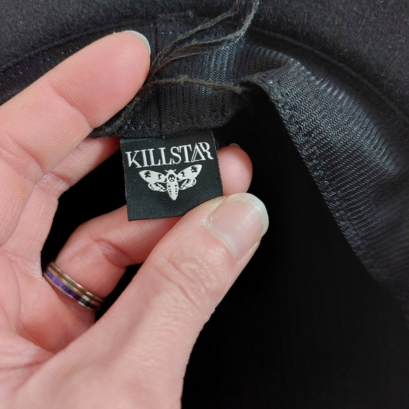 Killstar Omen Sigil Fedora Hat with Gunmetal Pentagram Accent - Picture 10 of 12